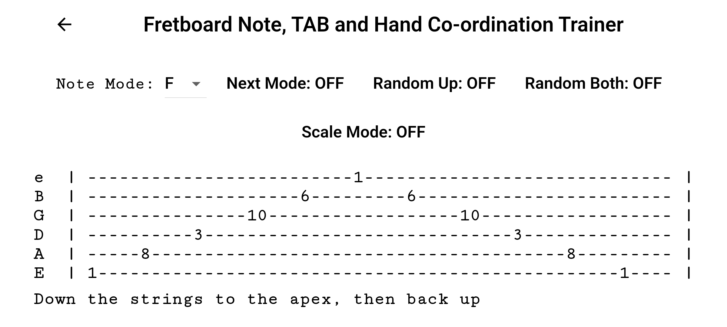 BestFret Fretboard Note and TAB Trainer screen 3